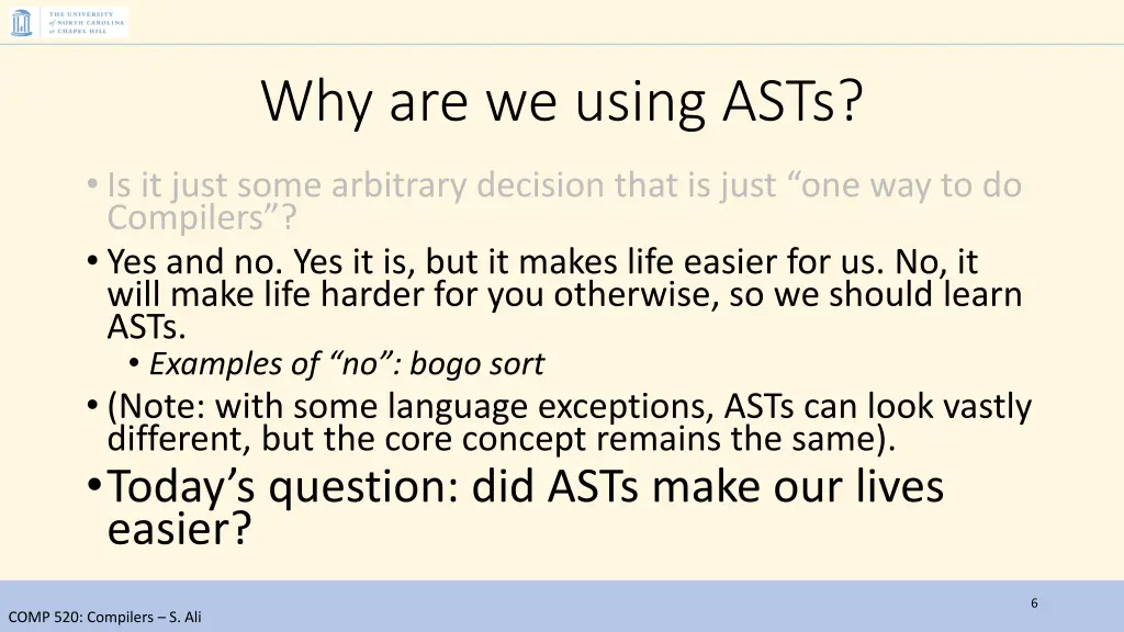 why are we using asts 1
