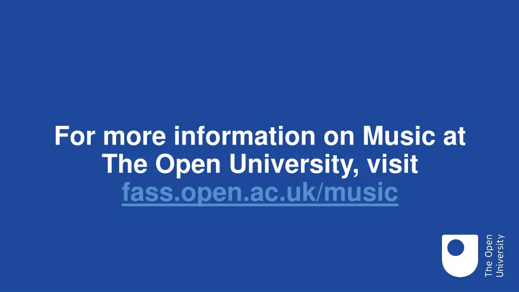 for more information on music at the open