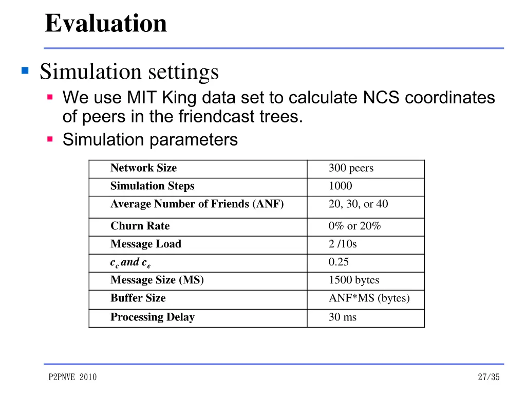 evaluation