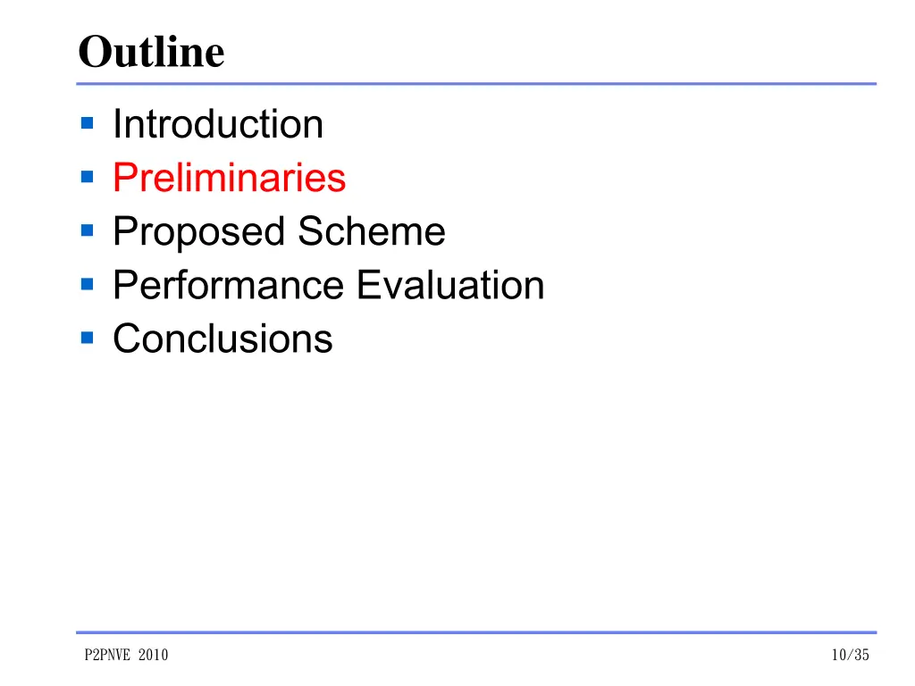 outline introduction preliminaries proposed 2