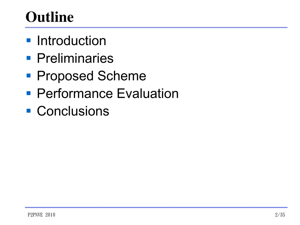 outline introduction preliminaries proposed