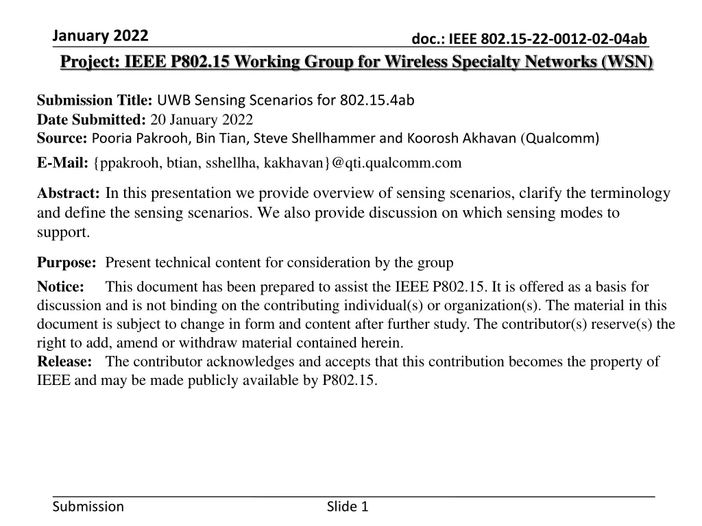 january 2022 project ieee p802 15 working group