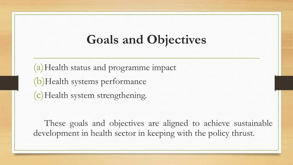 goals and objectives