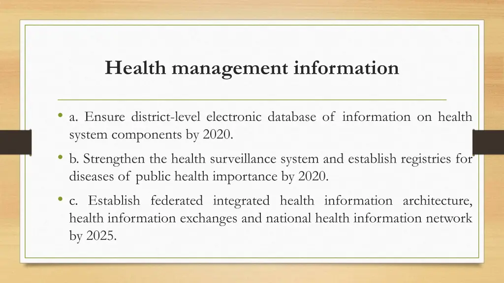 health management information