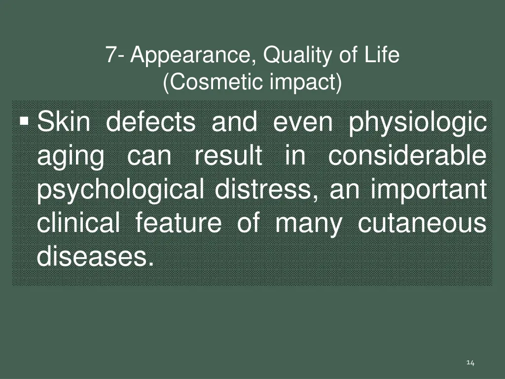 7 appearance quality of life cosmetic impact skin