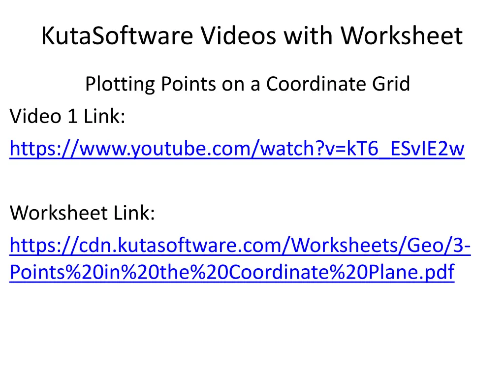 kutasoftware videos with worksheet
