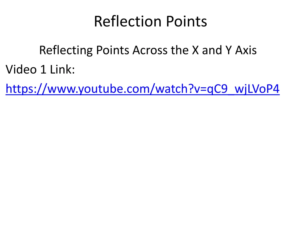 reflection points