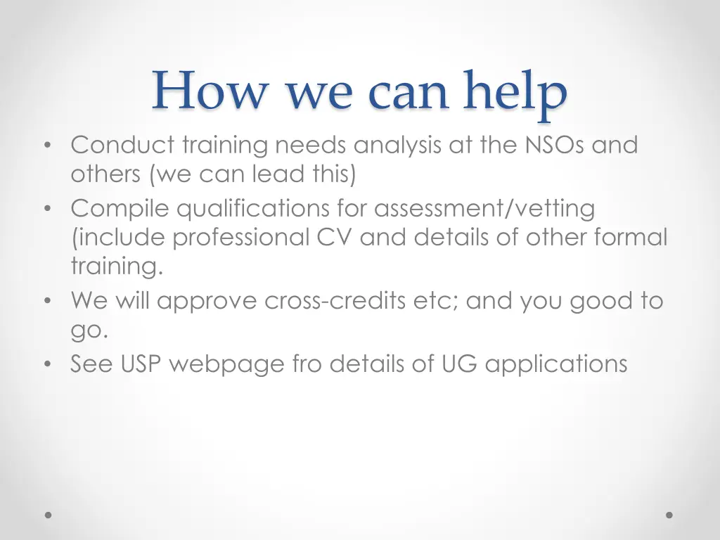 how we can help conduct training needs analysis