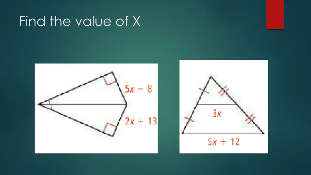 find the value of x