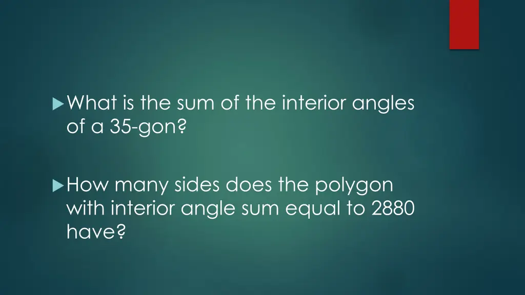 what is the sum of the interior angles of a 35 gon