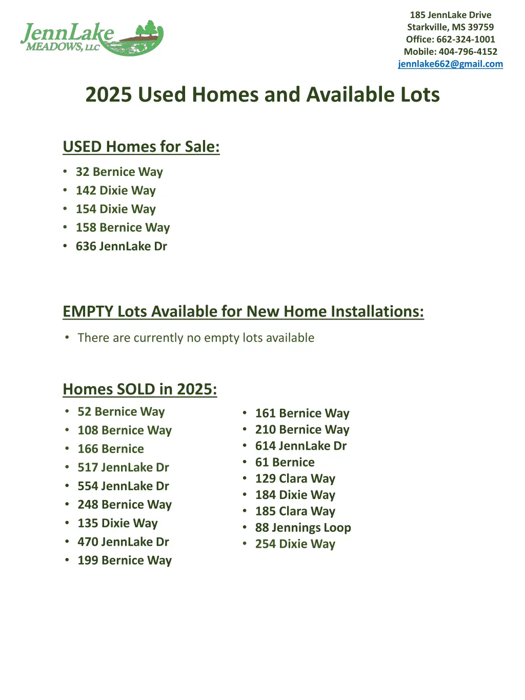 185 jennlake drive starkville ms 39759 office