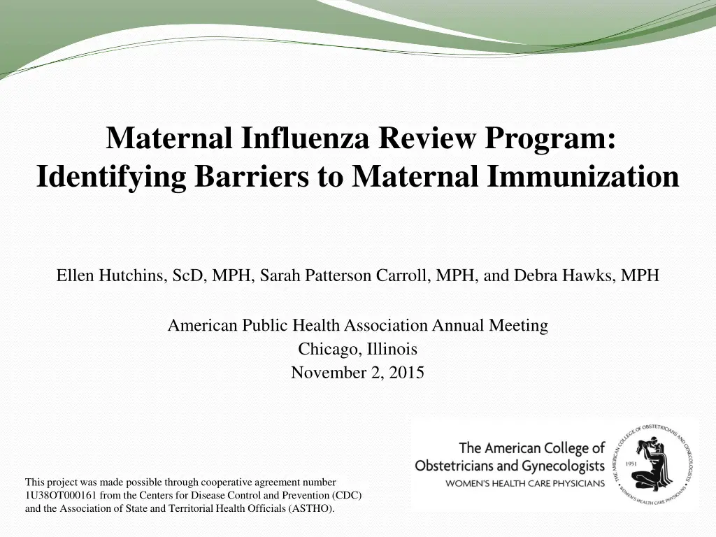 maternal influenza review program identifying