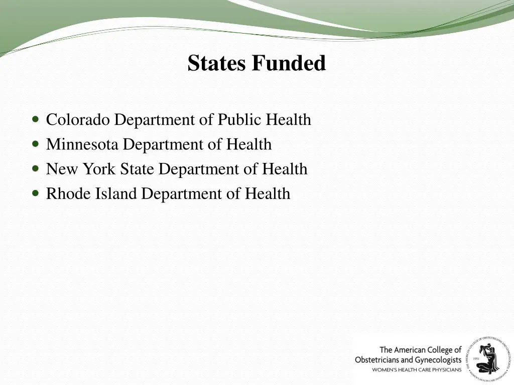 states funded