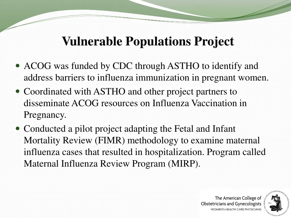 vulnerable populations project