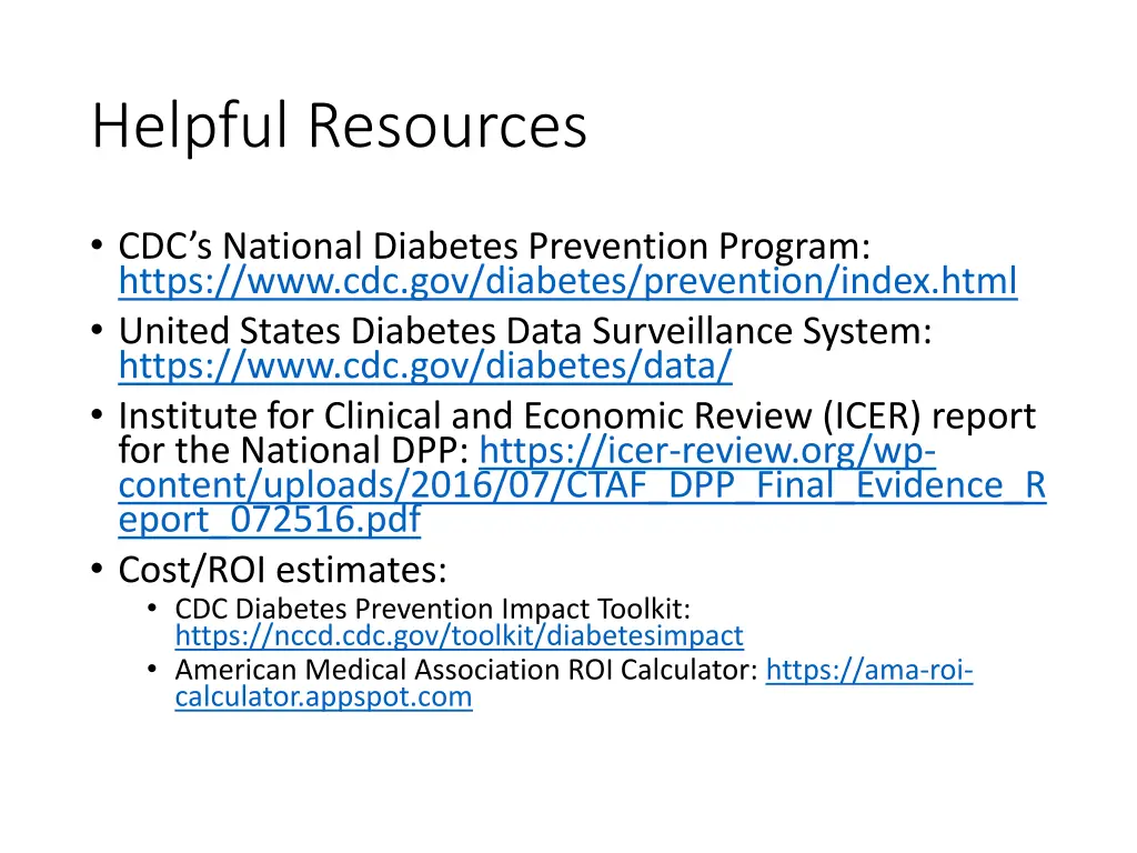helpful resources