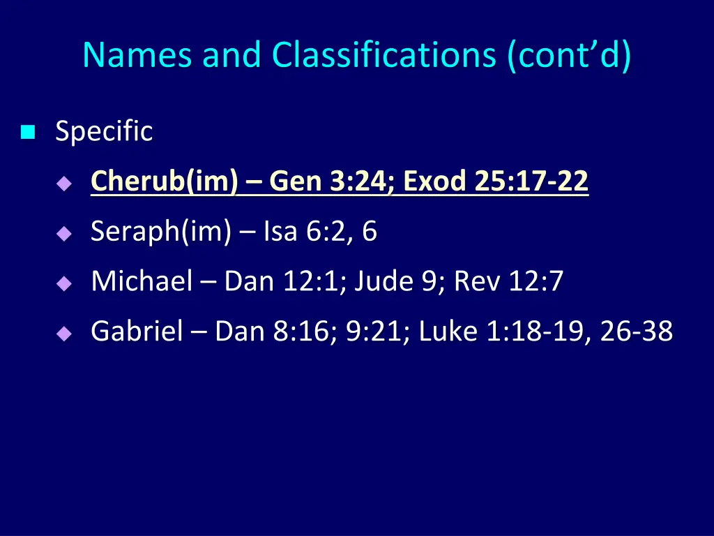 names and classifications cont d 1