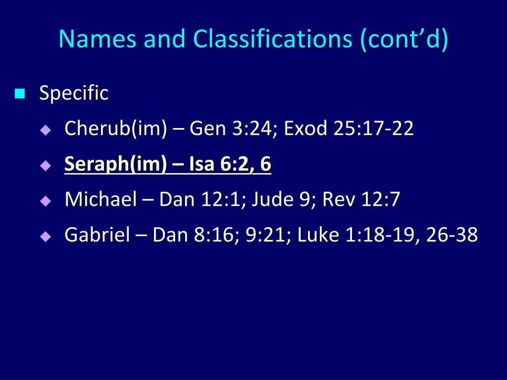 names and classifications cont d 2
