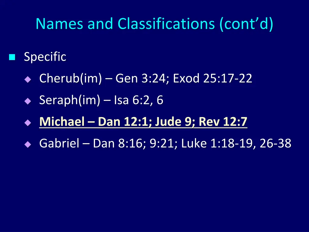 names and classifications cont d 3