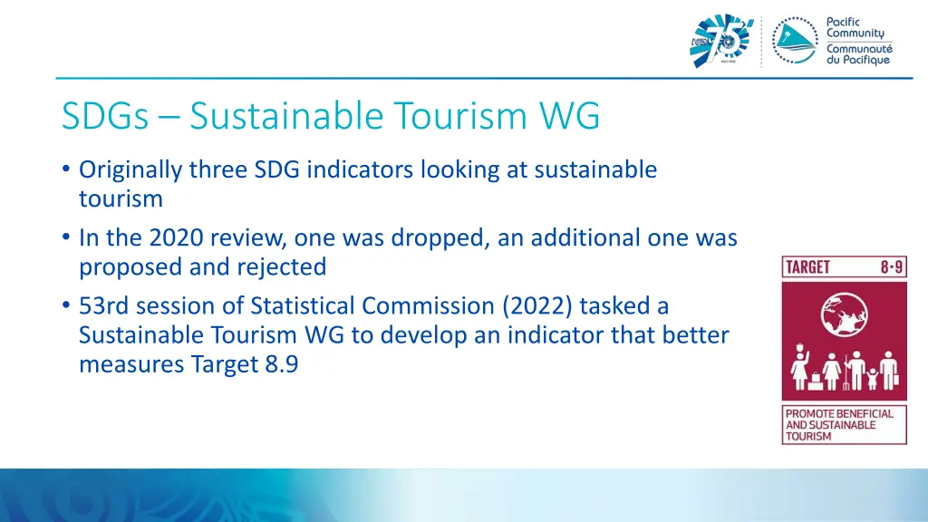 sdgs sustainable tourism wg