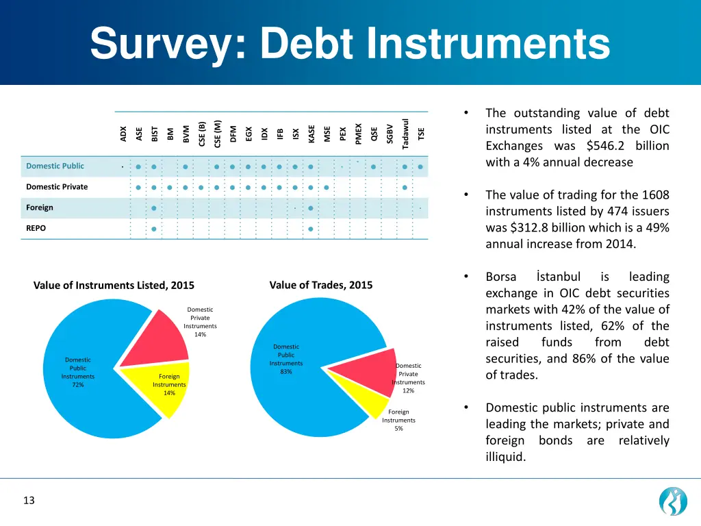 survey debt instruments