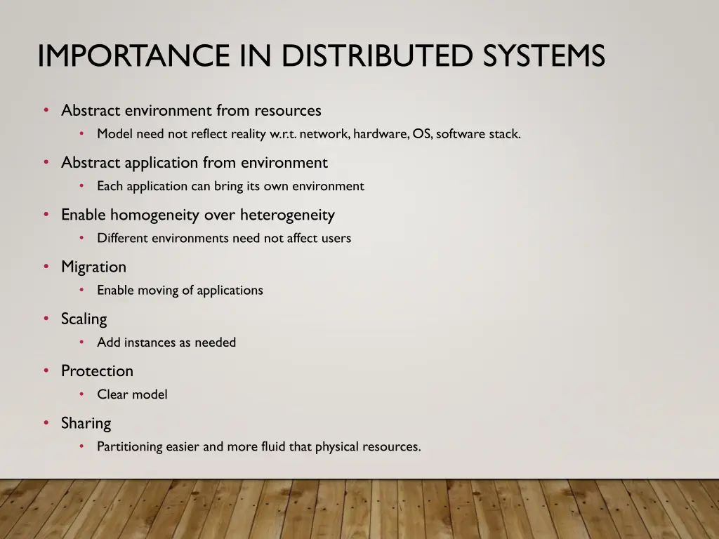 importance in distributed systems