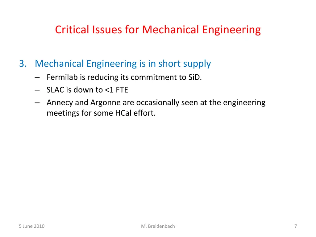 critical issues for mechanical engineering 2