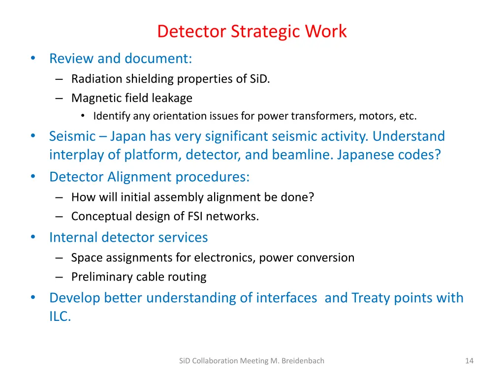 detector strategic work