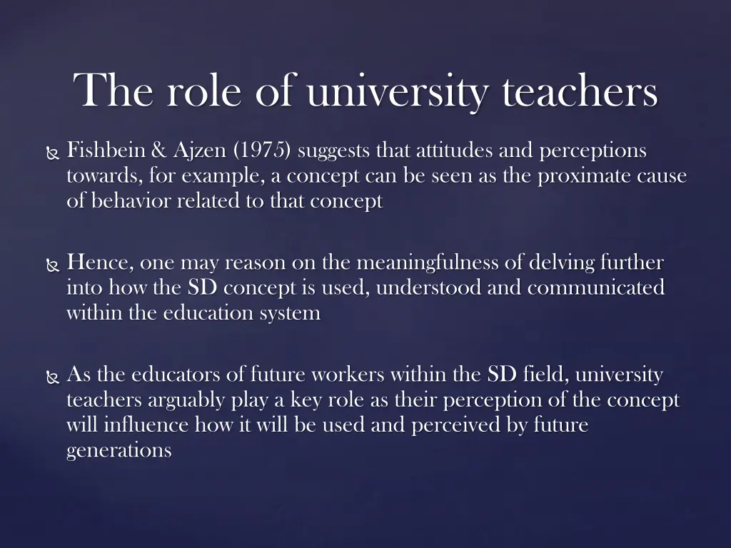 the role of university teachers