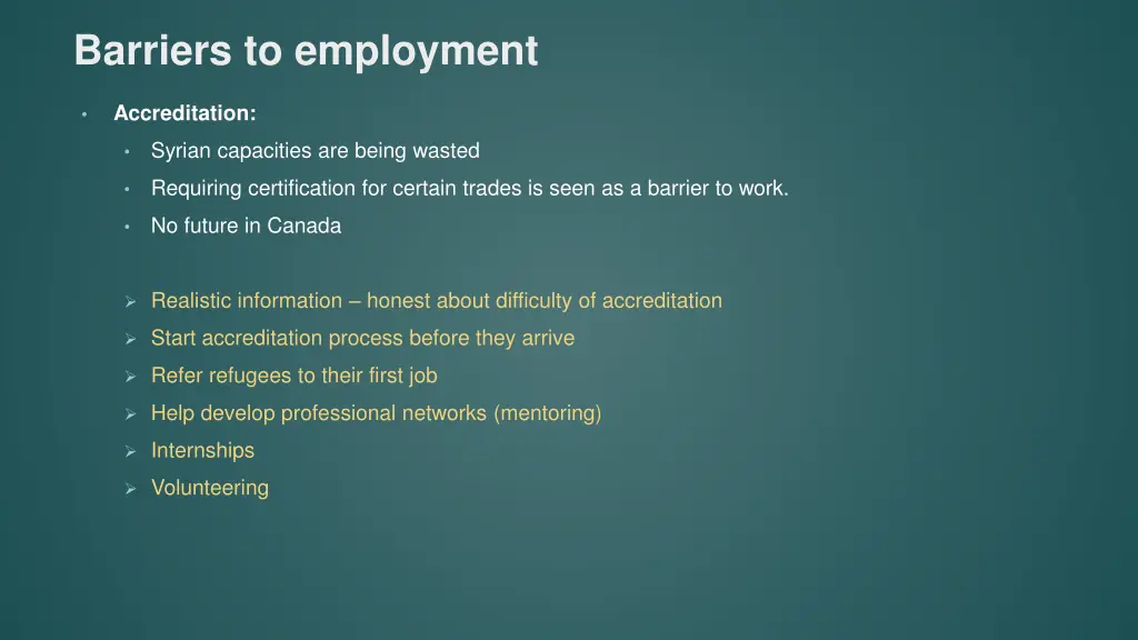barriers to employment 1