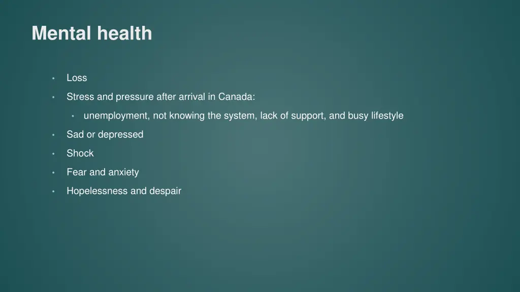 mental health
