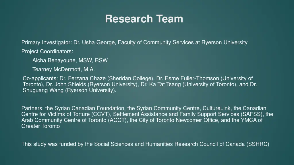 research team