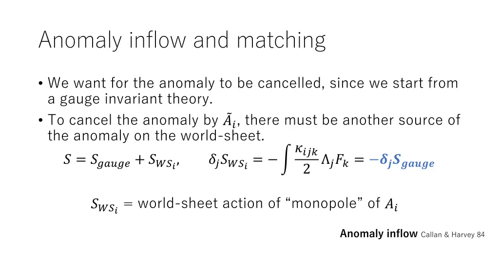 anomaly inflow and matching