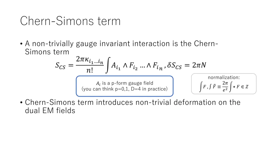 chern simons term