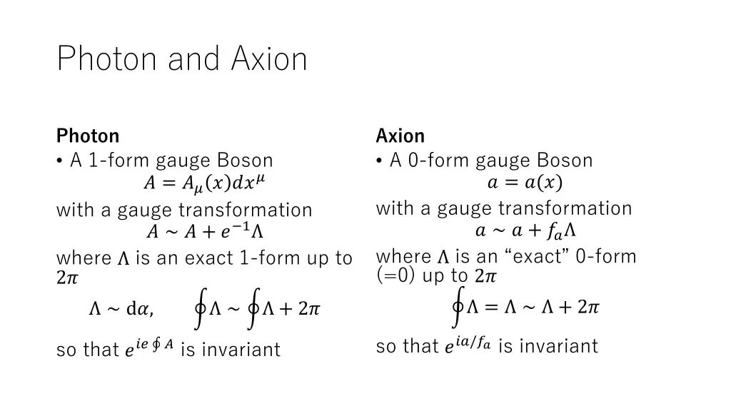 photon and axion