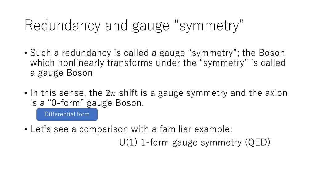 redundancy and gauge symmetry