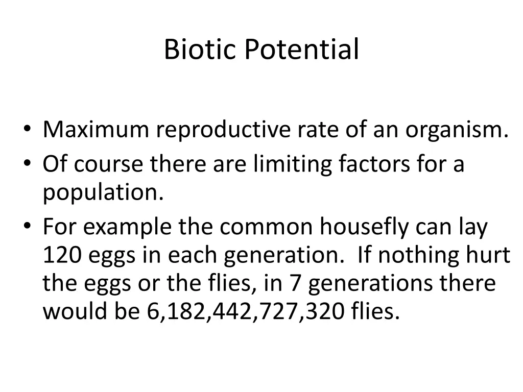 biotic potential