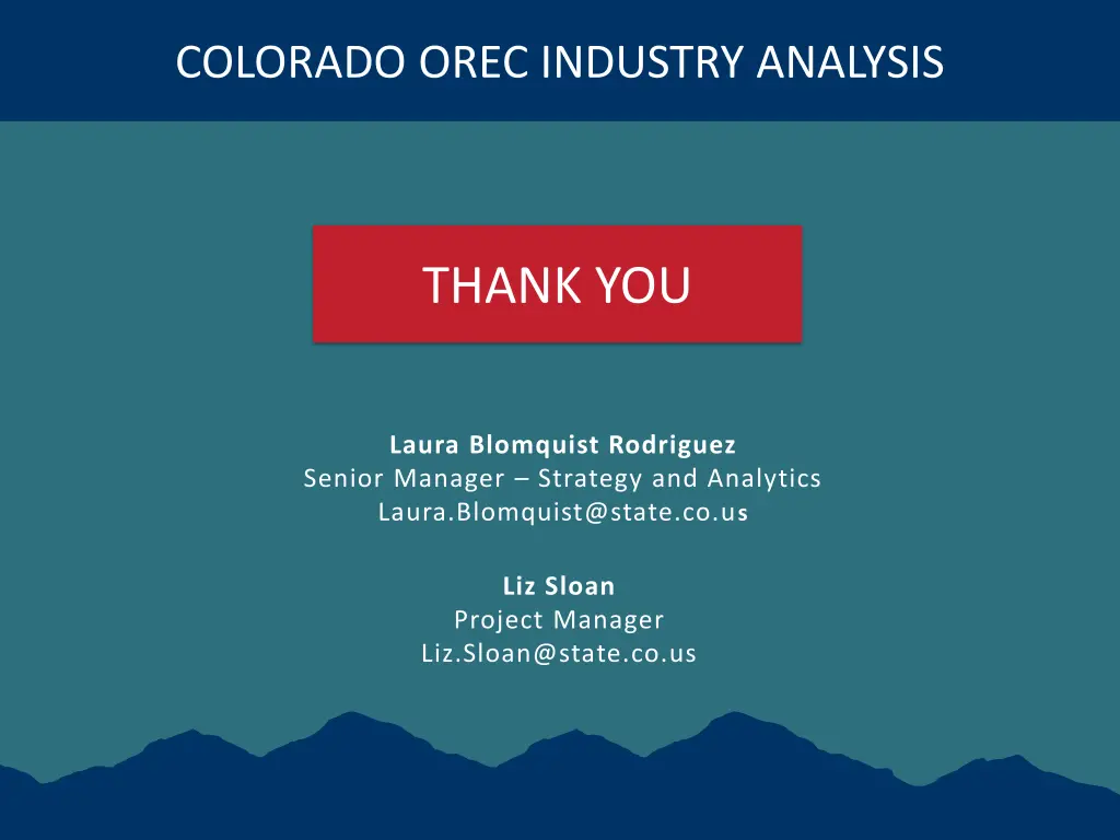 colorado orec industry analysis