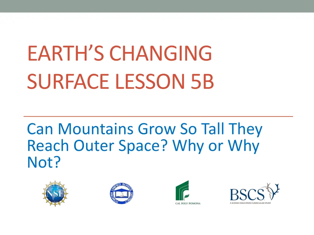 earth s changing surface lesson 5b