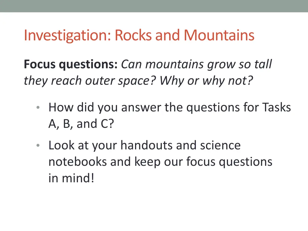 investigation rocks and mountains 2