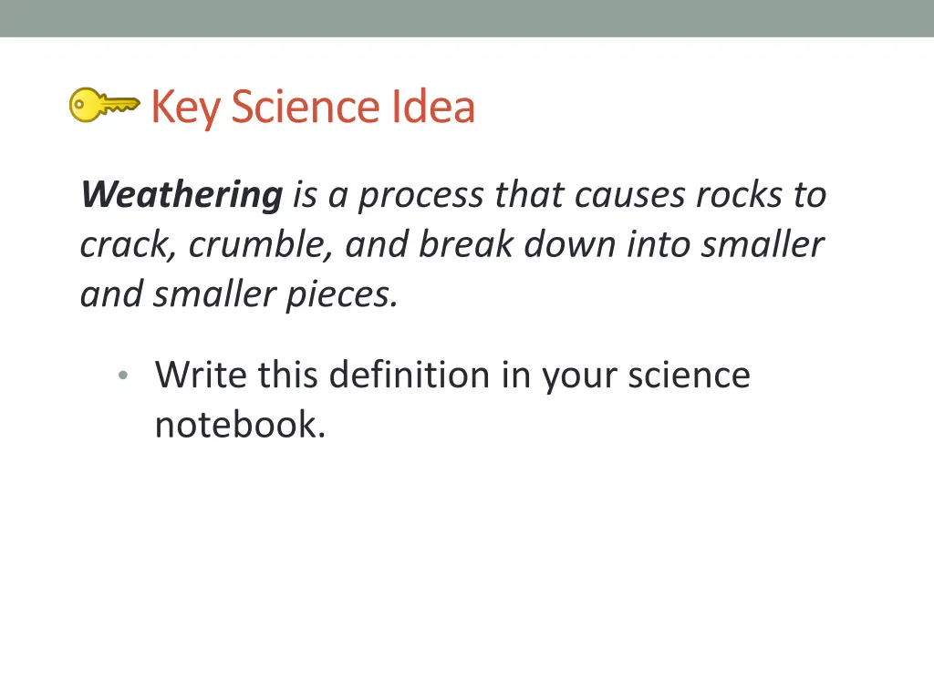 key science idea
