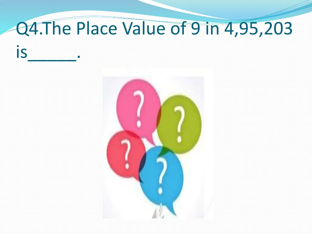 q4 the place value of 9 in 4 95 203 is