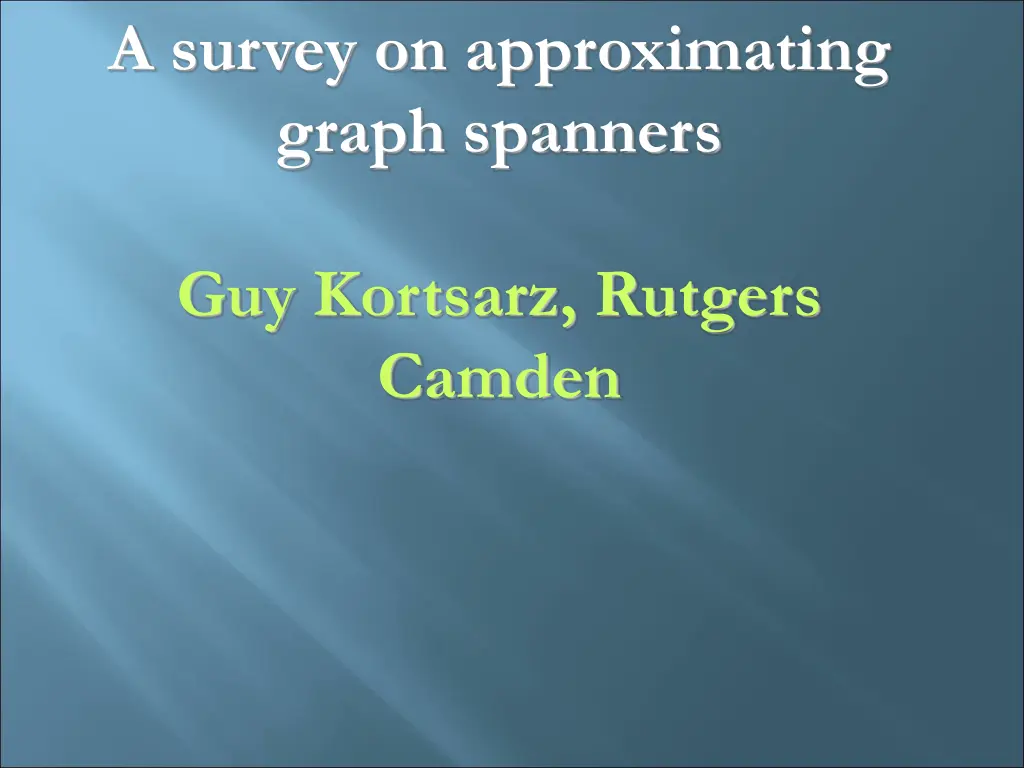 a survey on approximating graph spanners