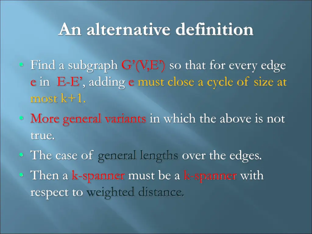 an alternative definition