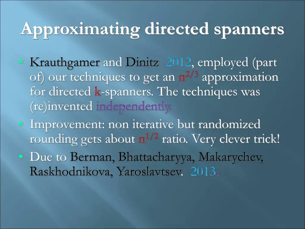 approximating directed spanners
