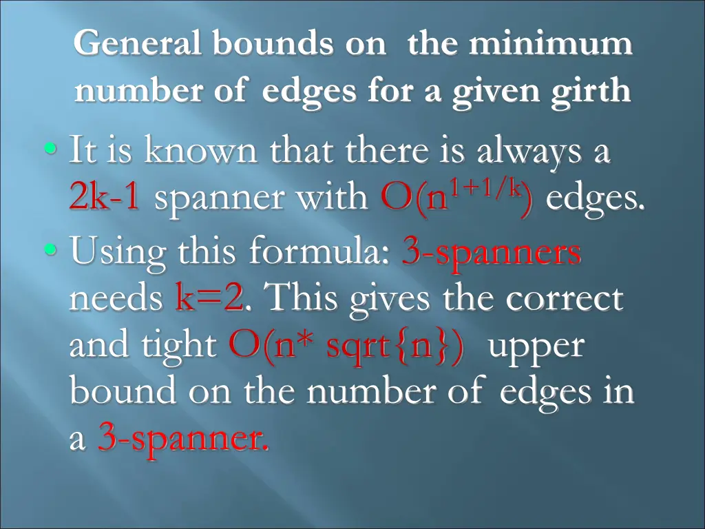 general bounds on the minimum number of edges