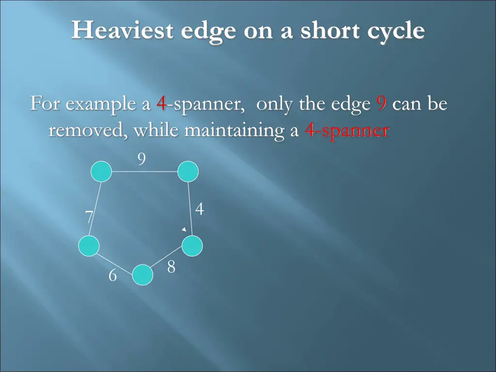 heaviest edge on a short cycle