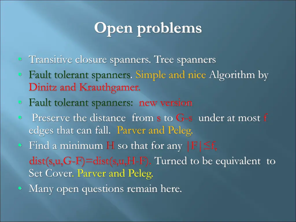 open problems