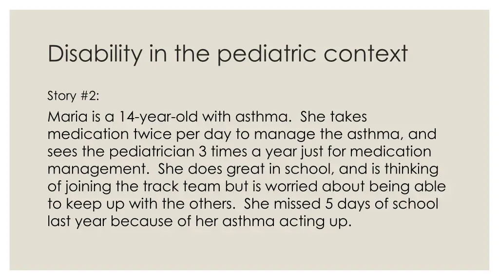 disability in the pediatric context 1