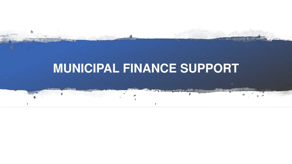 municipal finance support