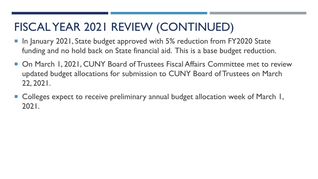 fiscal year 2021 review continued in january 2021